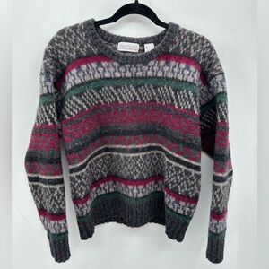 TRADITIONS VINTAGE Wool Grandpa contemporary gorpcore warm sweater LARGE